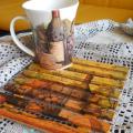 A cup of fragrant tea and a tray - Decoupage - making