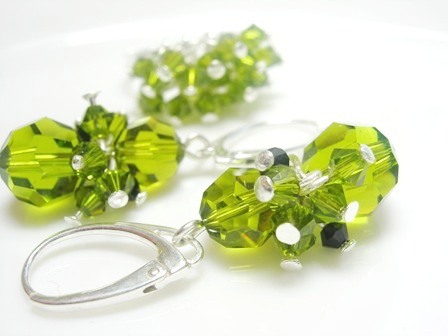 Swarovski Green auskariukai