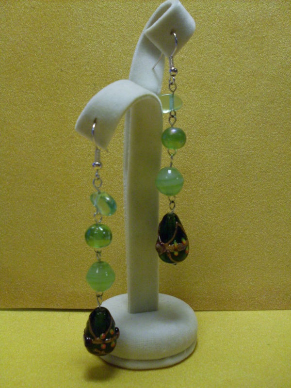 Green earrings