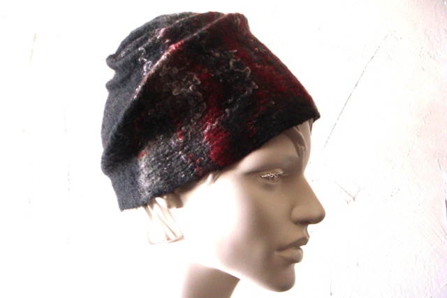 Felted merino wool hat