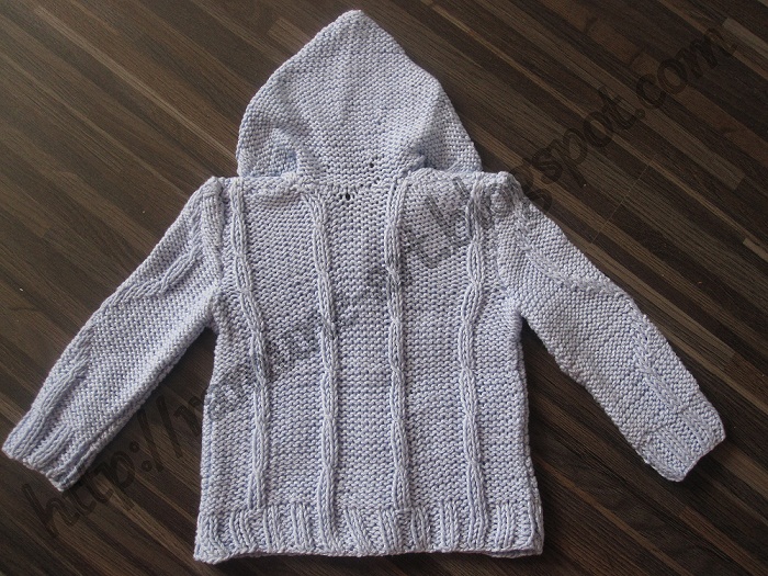 Baby cotton sweater with a hood picture no. 3