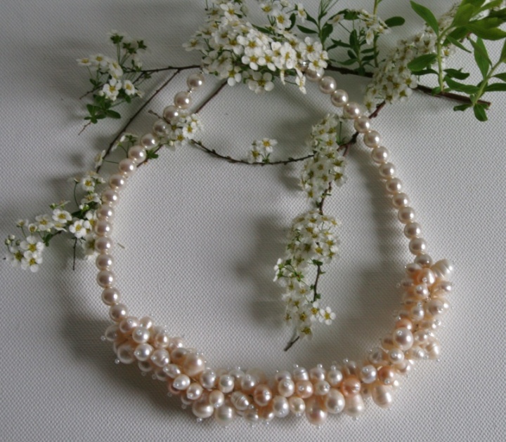 Necklace " pearl rings "