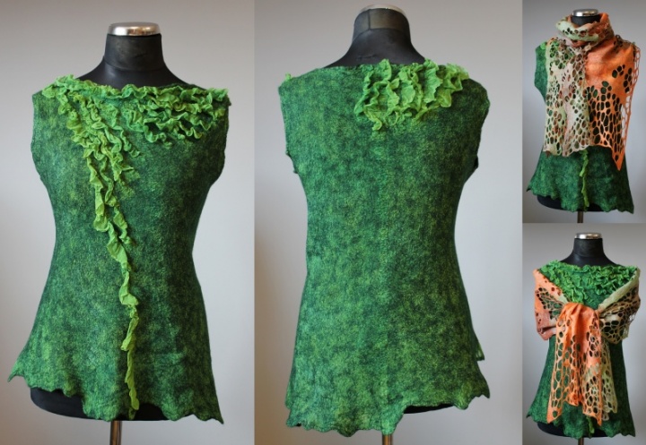 Felt jacket " Grass "