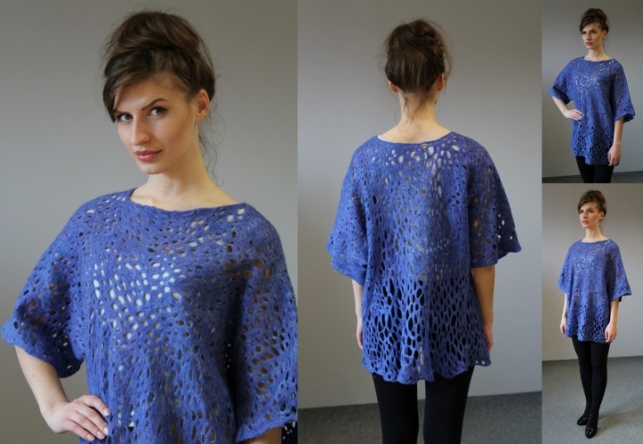 Felt blouse " Amorph " Violet