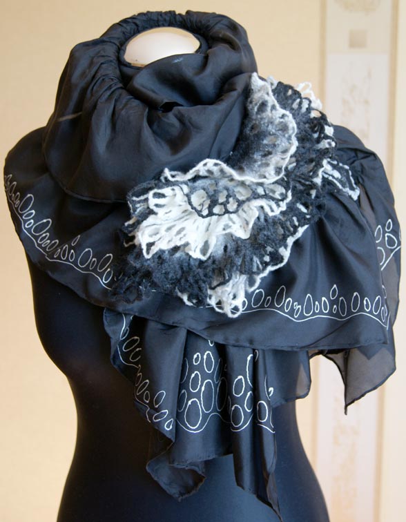 Painted scarf and openwork decoration picture no. 3