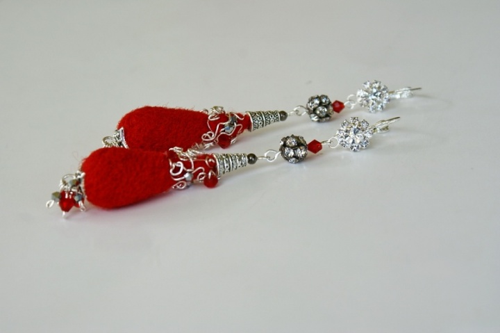 Earrings " Red Drops " picture no. 2