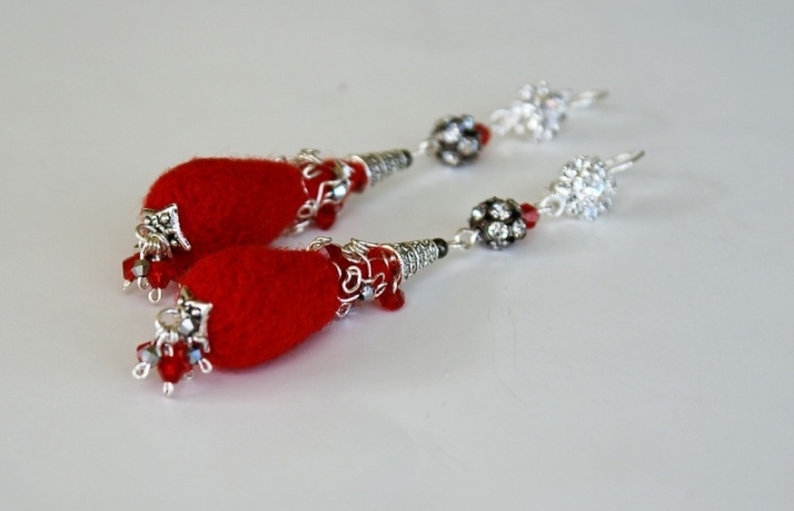 Earrings " Red Drops " picture no. 3