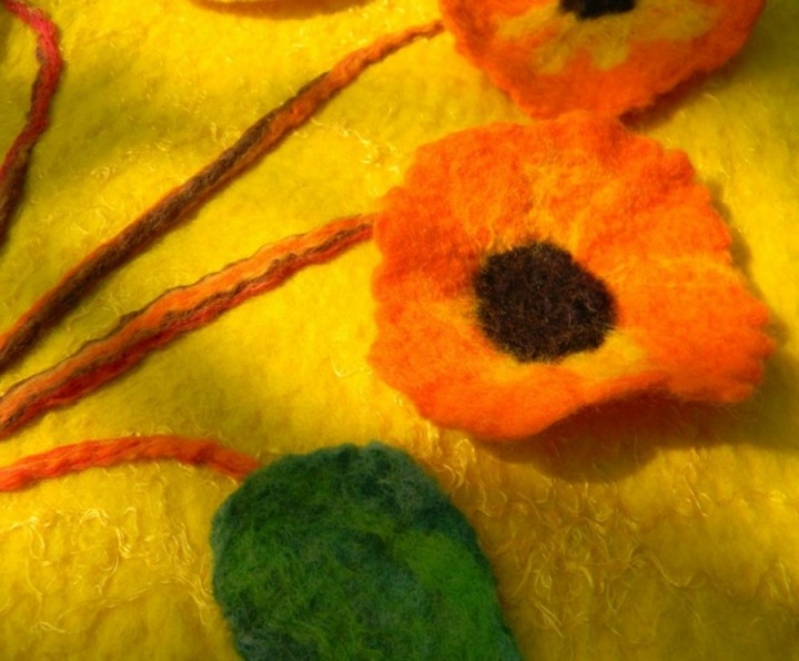 " Sunny Days " hand felted bag picture no. 2