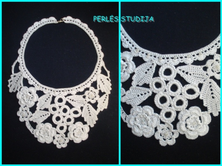 Crocheted Necklace " Bride "