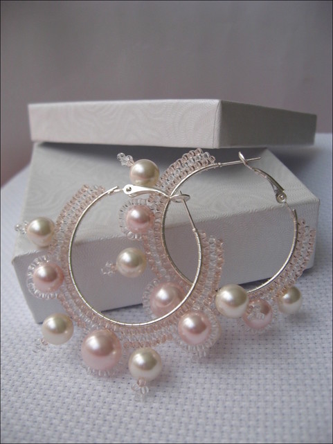 Earrings " Sweet vanilla & quot ;.