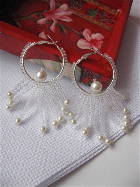 Earrings " Snow Flower "