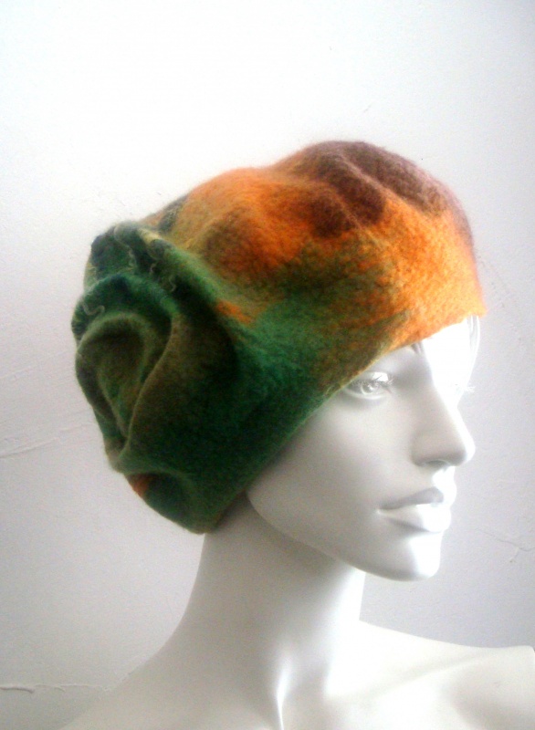 Felted merino wool hat