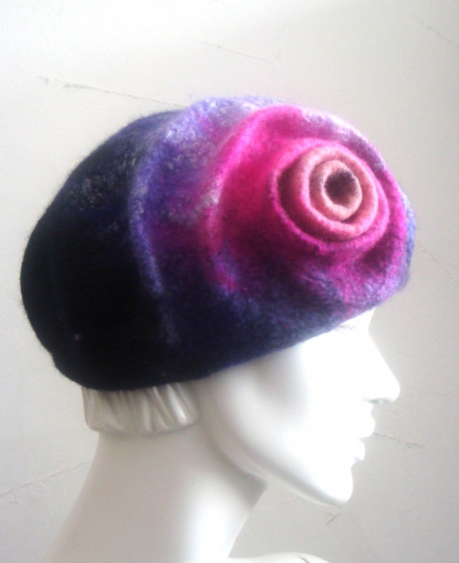 Felted merino wool hat.