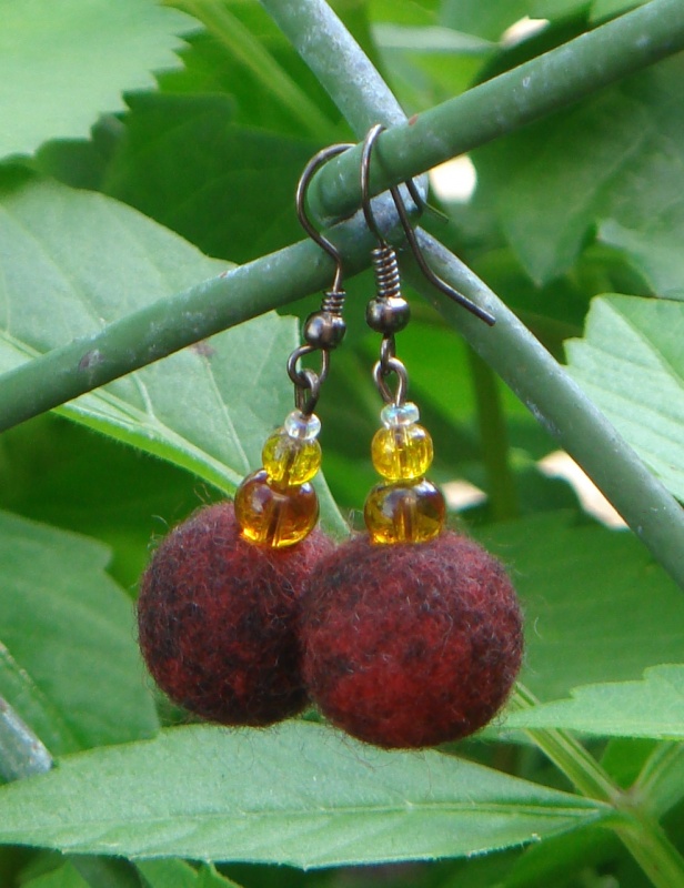 Earrings " Autumn & quot ;.