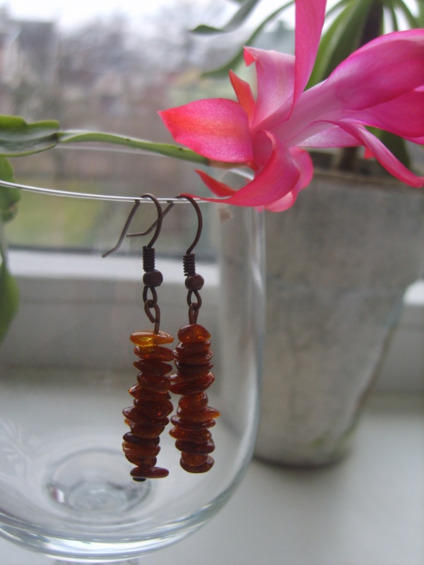 Amber earrings