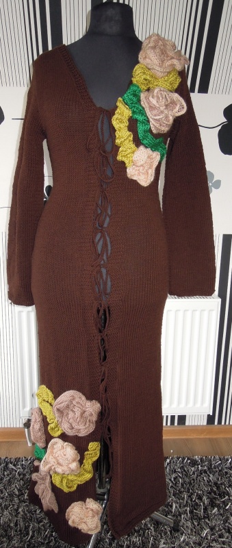 knitted coat " autumnal flowers " picture no. 2