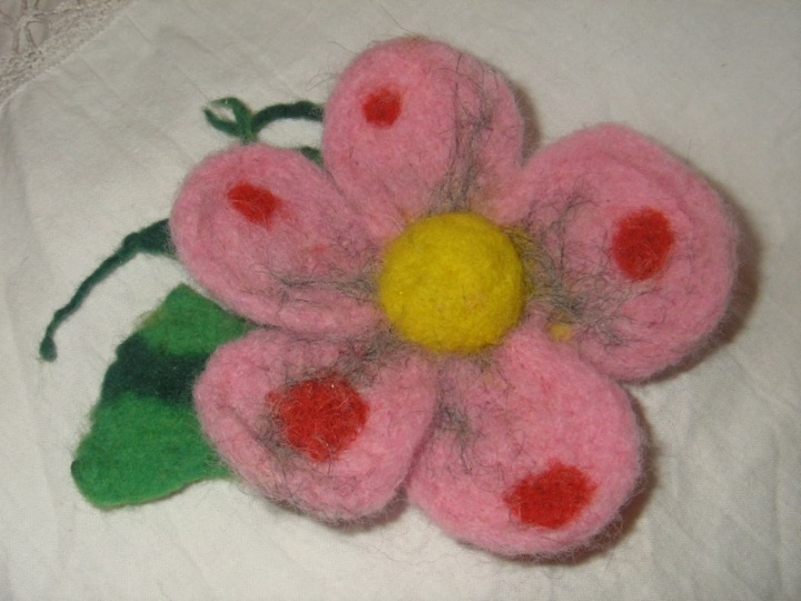 The pink brooch