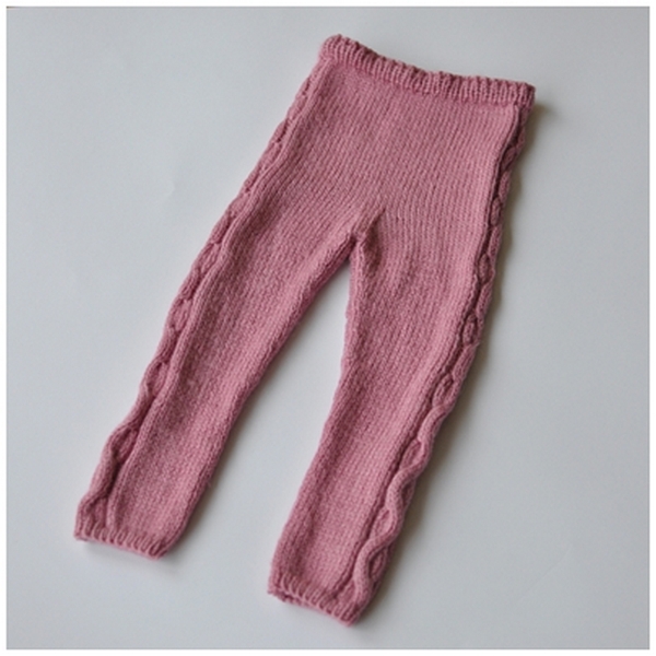 Raspberry trousers with braids