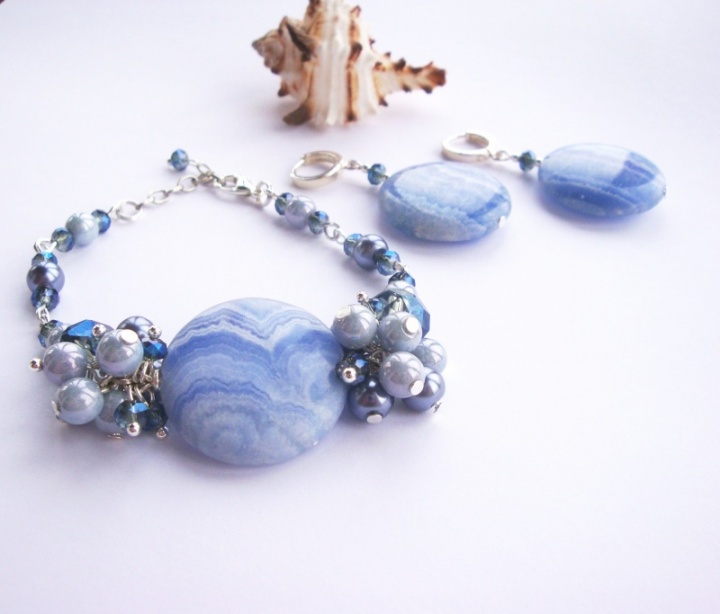 Blue jadeite jewelry