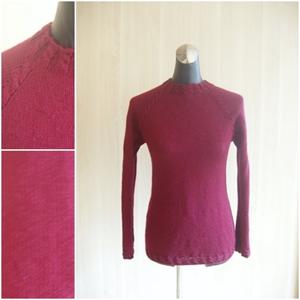 Simple cherry sweater