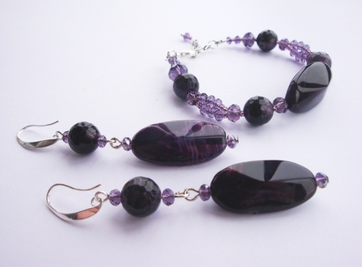 Dark purple AGATE set picture no. 2