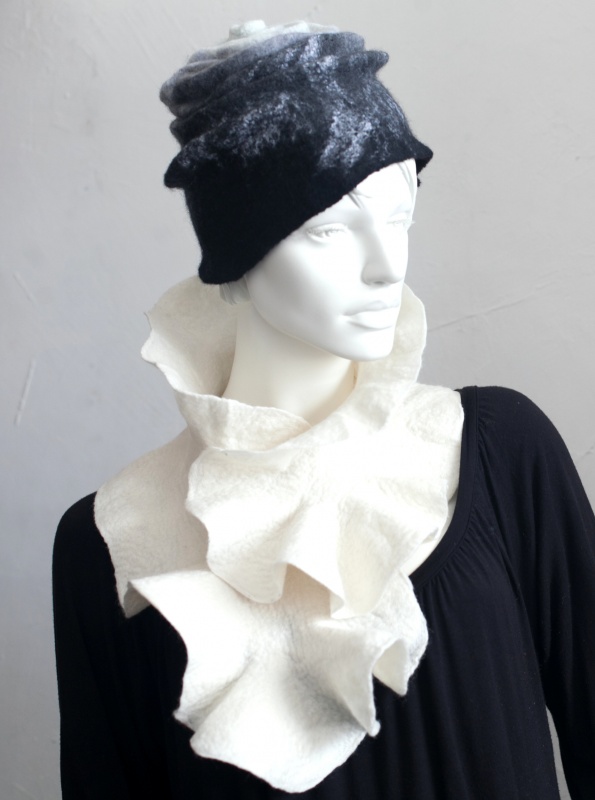 Felted merino wool hat