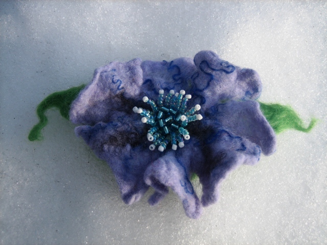 Felted brooch