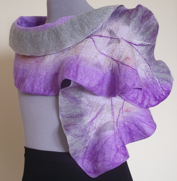 gray-lilac scarf