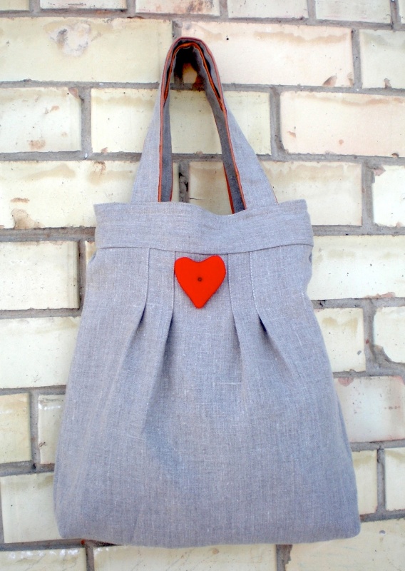 Natural linen bag