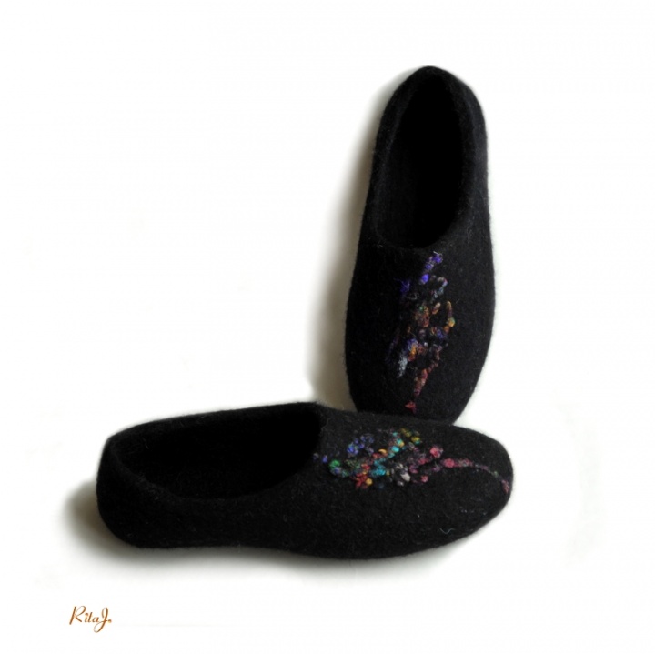 Felt slippers BLACK picture no. 3