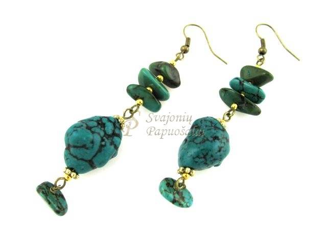 Earrings " howlite "