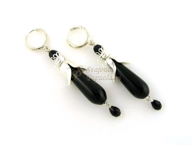 Earrings " Onyx "