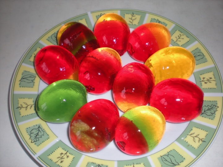 Easter eggs in jelly