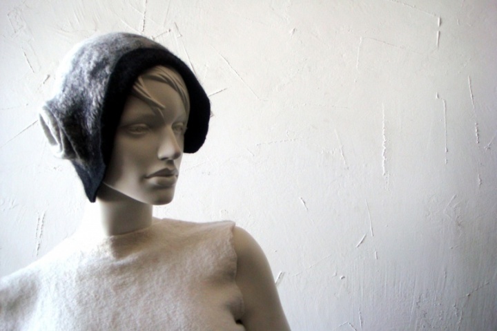 Felted merino wool hat