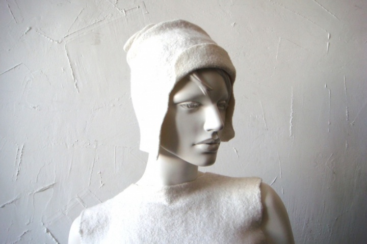 Felted merino wool hat