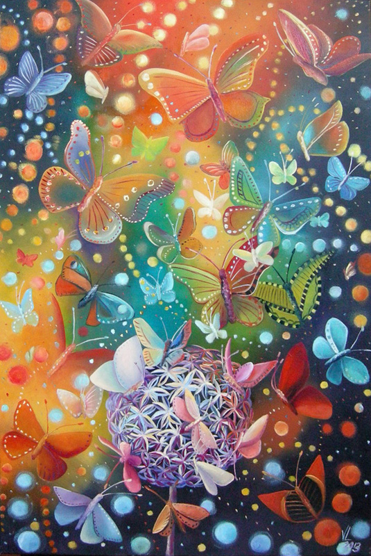 " butterflies flutter " 40x60