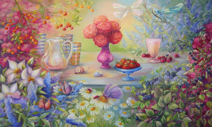 " Summer birthday " 100x60