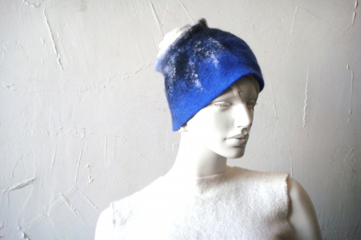 Felted merino wool hat