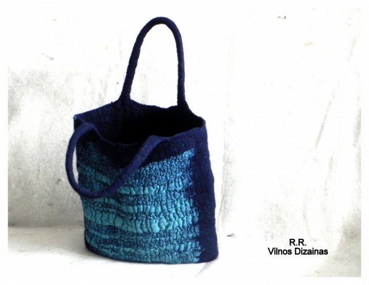 Felted handbag, linen Decor