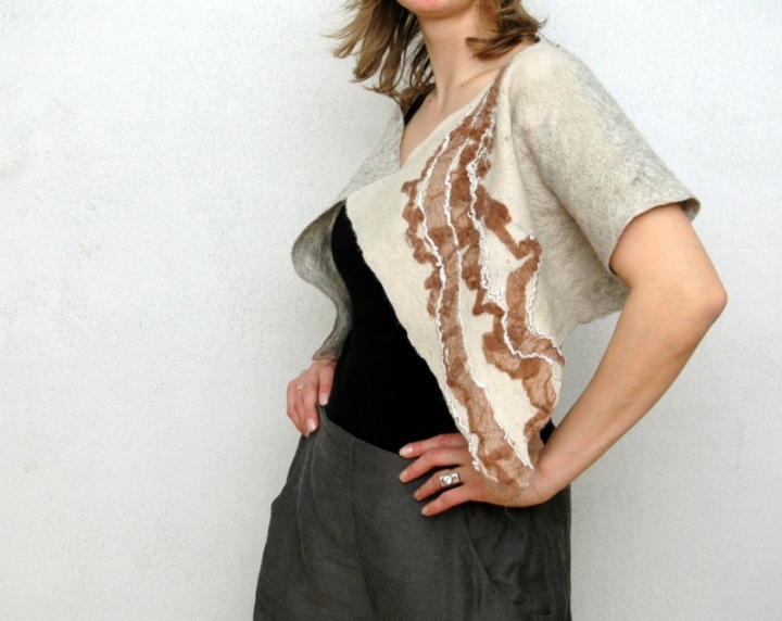 Sand short bolero jacket