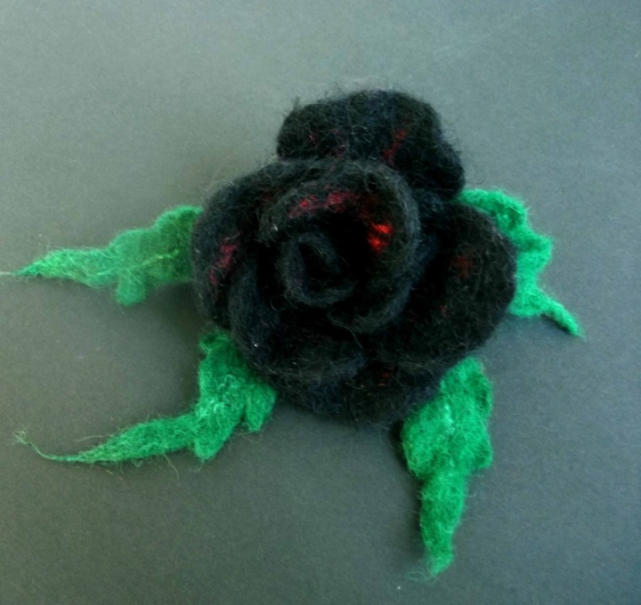 Black Rose Brooch