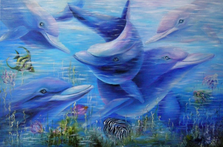 " Dolphins " 90x60