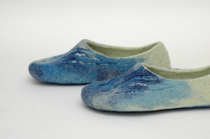 Felt slippers " water " picture no. 2