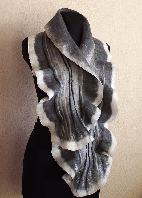 gray scarf