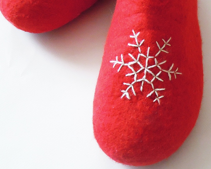 Slippers with snowflakes