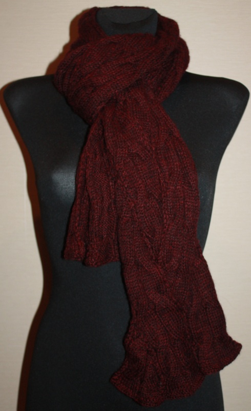 Burgundy scarf