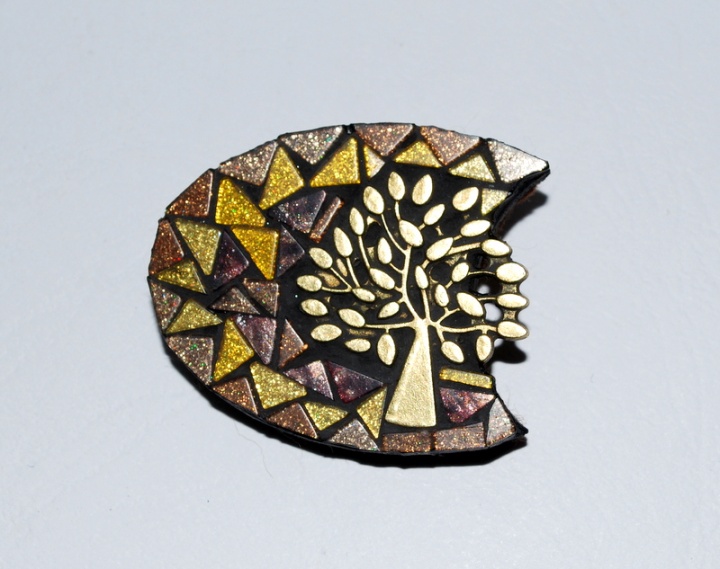 Brooch " Golden Autumn ... "