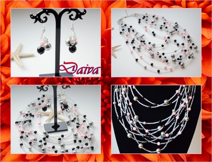 Glass pearls set