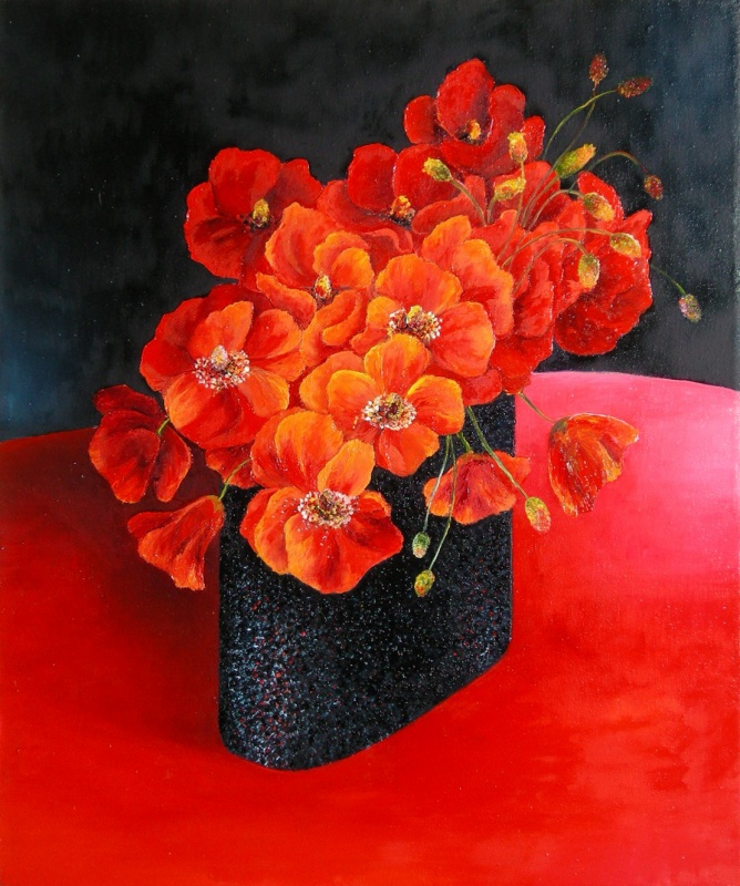 " fiery poppies " 50x60