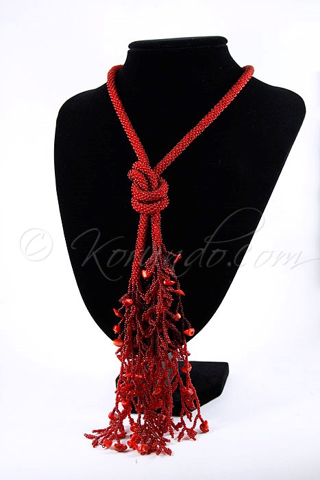 Lariat - red with coral rubble picture no. 2